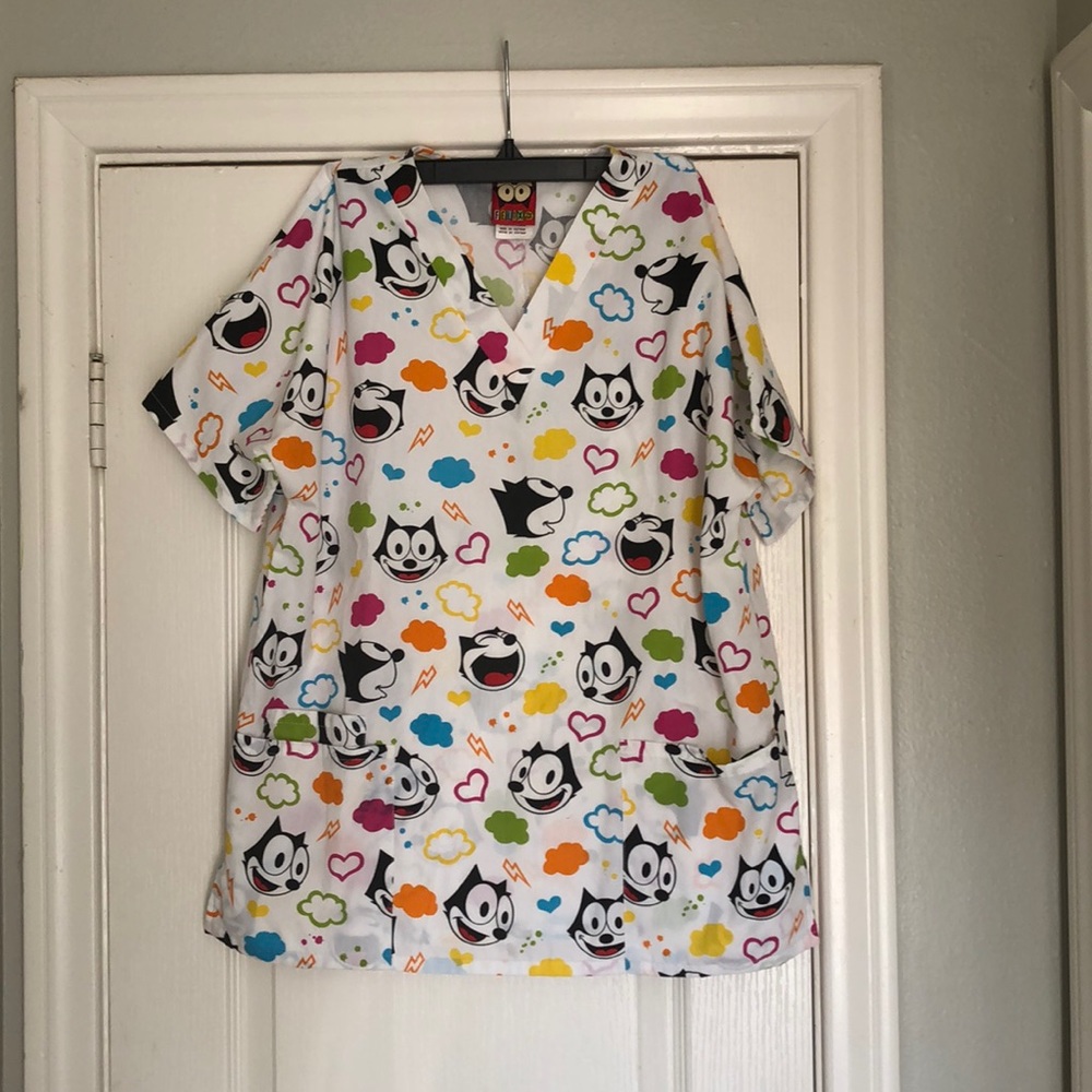 Felix the cat scrub top